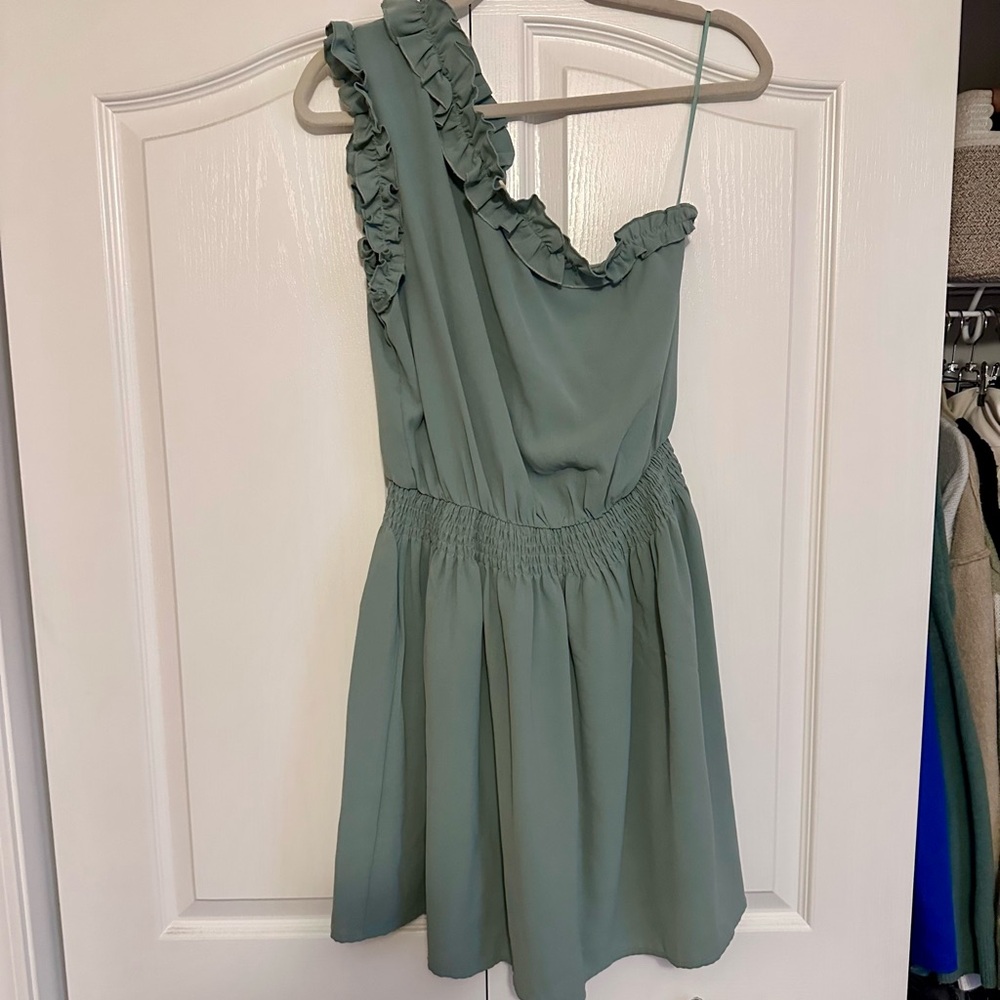 Entro Sage Ruffle Dress